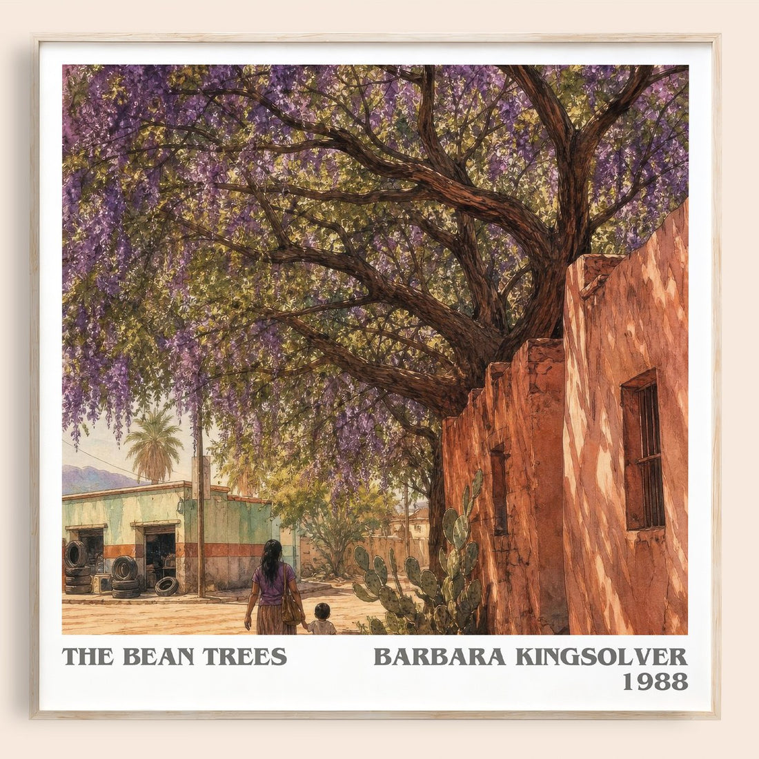 The Bean Trees literary book poster by Barbara Kingsolver – framed literary art print