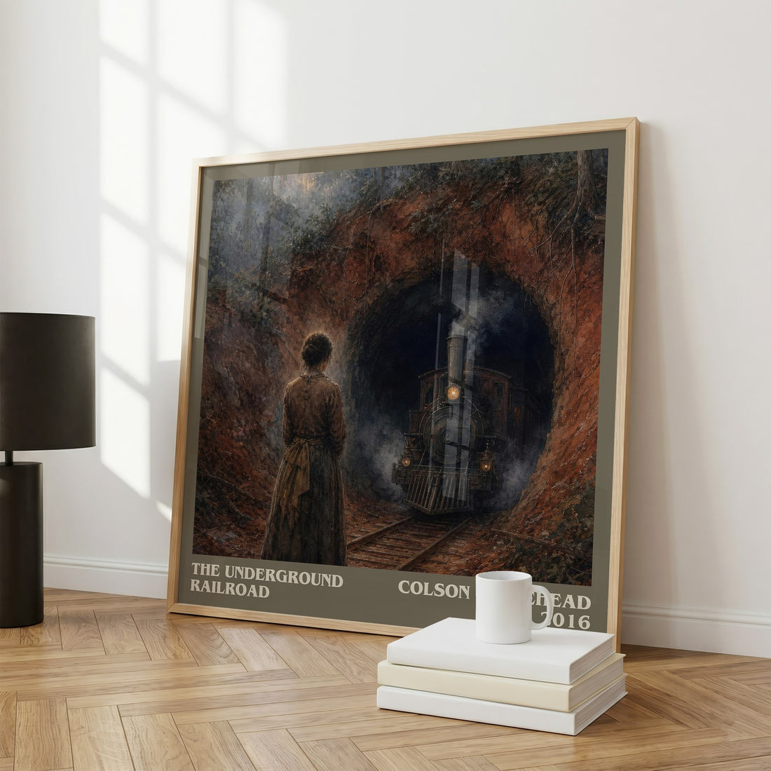 The Underground Railroad literary print framed by window – literary home decor