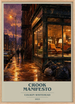 Crook Manifesto Book Cover Poster by Colson Whitehead