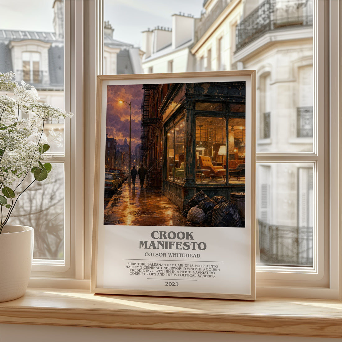 Crook Manifesto bookish poster colour and style options – Colson Whitehead book art