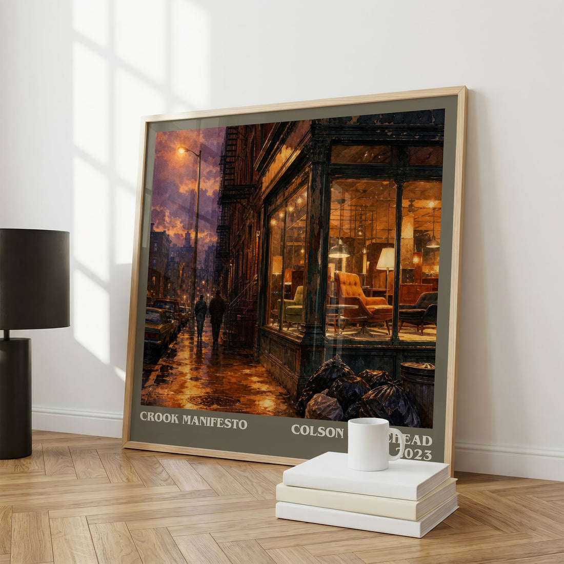 Crook Manifesto literary print framed by window – literary home decor