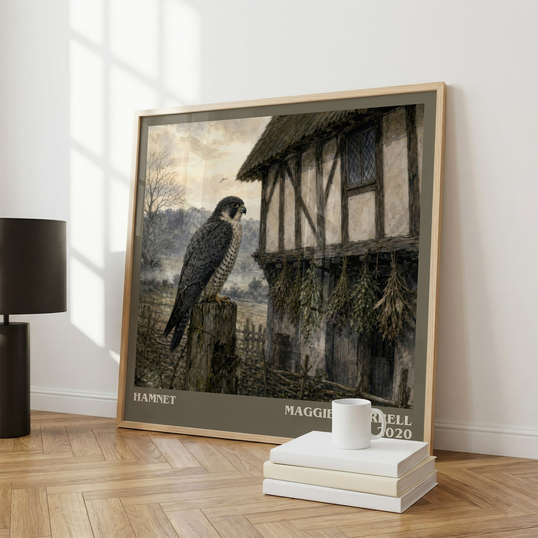 Hamnet literary print framed by window – literary home decor