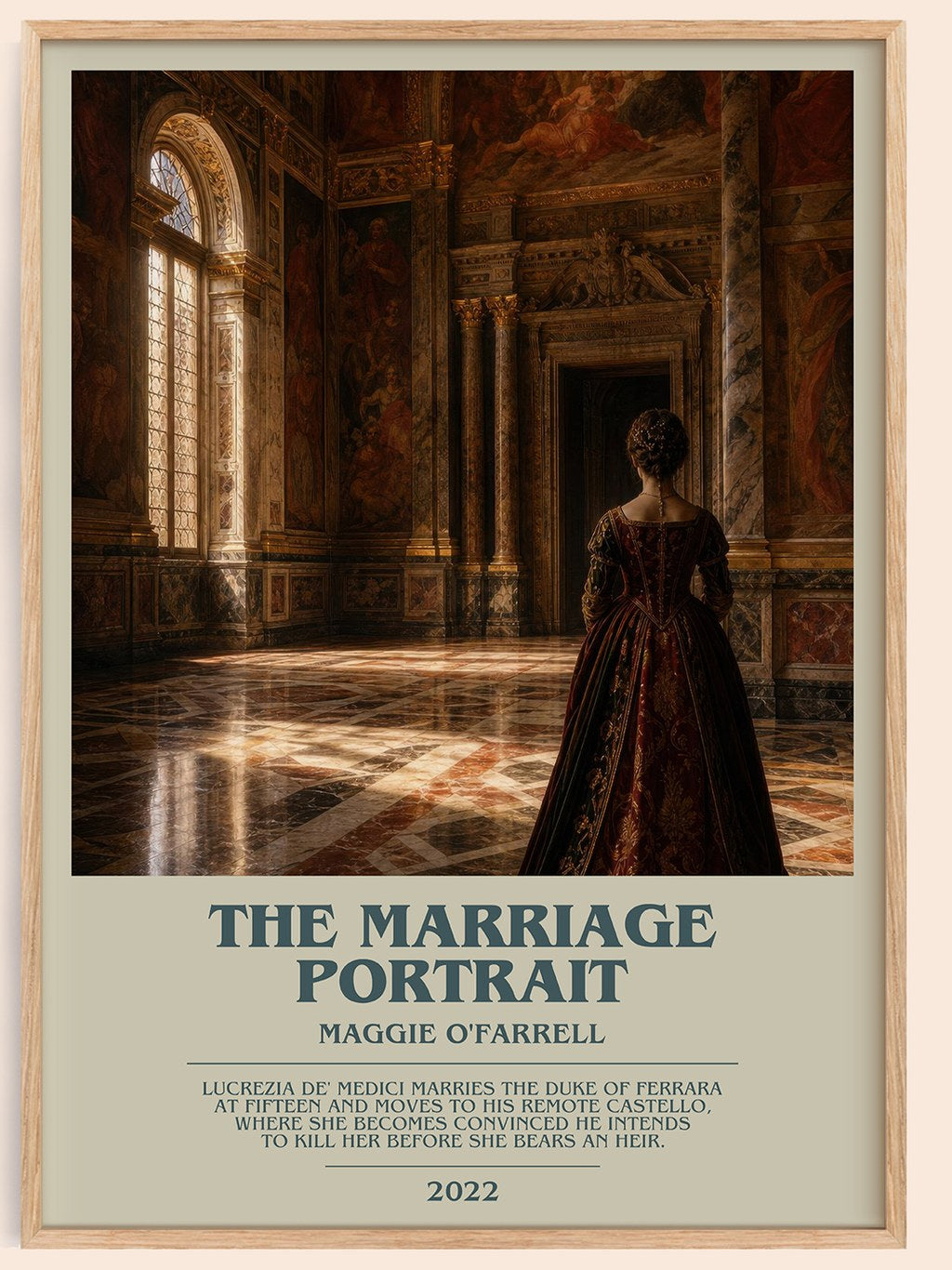 The Marriage Portrait bookish book poster by Maggie O'Farrell – framed literary art print