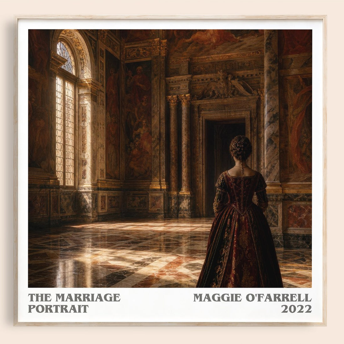 The Marriage Portrait literary book poster by Maggie O'Farrell – framed literary art print