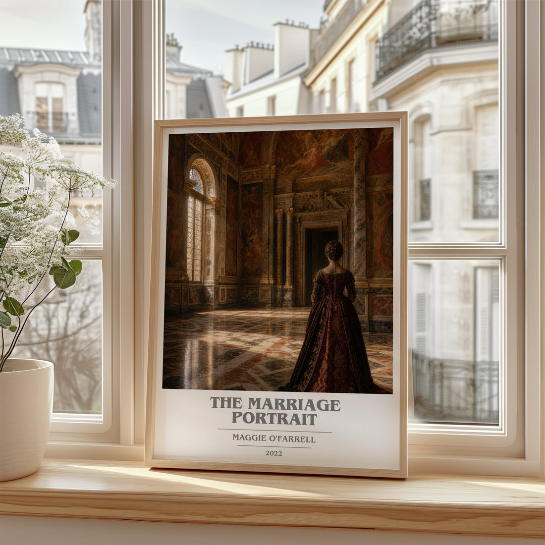 The Marriage Portrait book cover poster colour and style options – Maggie O'Farrell book art