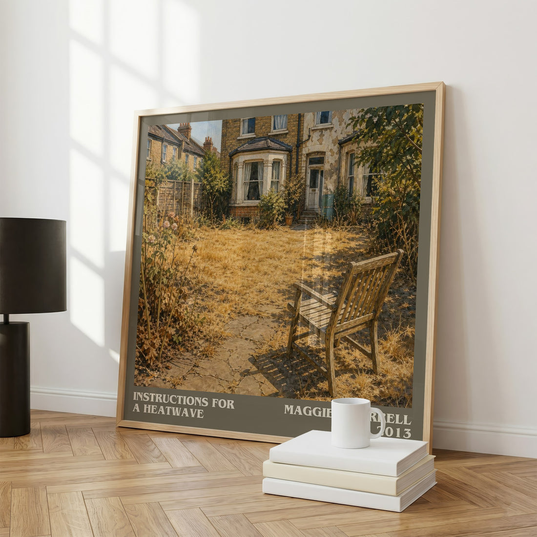 Instructions for a Heatwave literary print framed by window – literary home decor