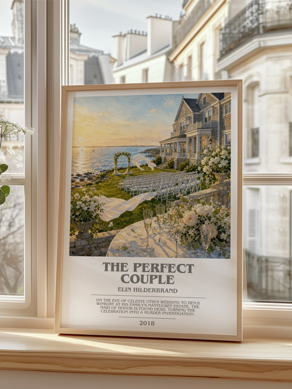 The Perfect Couple bookish poster colour and style options – Elin Hilderbrand book art