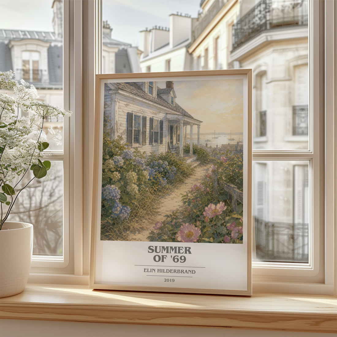 Summer of '69 book cover poster colour and style options – Elin Hilderbrand book art (mockup)