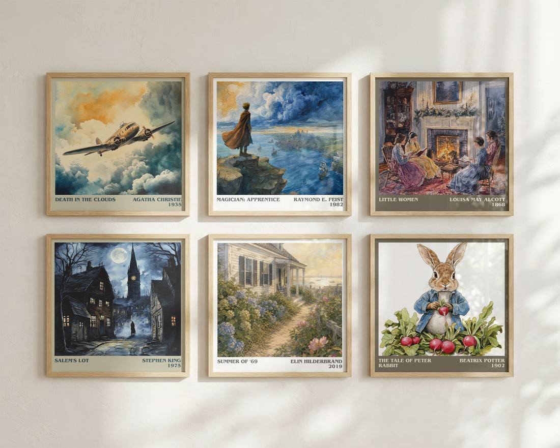 Summer of '69 literary art print colour and style options – Elin Hilderbrand book art (mockup)