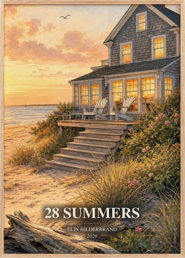 28 Summers Book Watercolour Illustration by Elin Hilderbrand