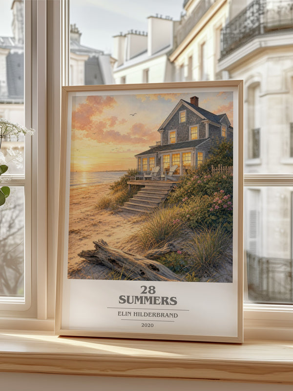 28 Summers book cover poster colour and style options – Elin Hilderbrand book art