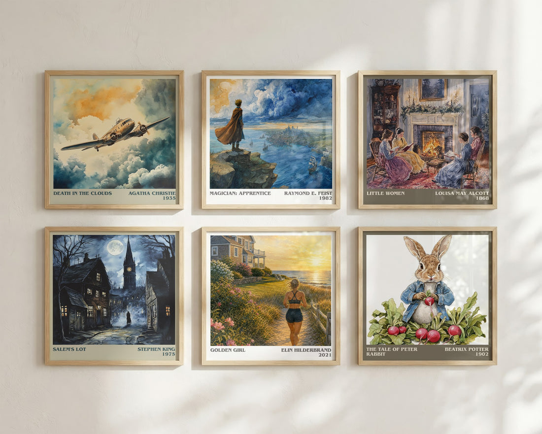 Golden Girl literary art print colour and style options – Elin Hilderbrand book art