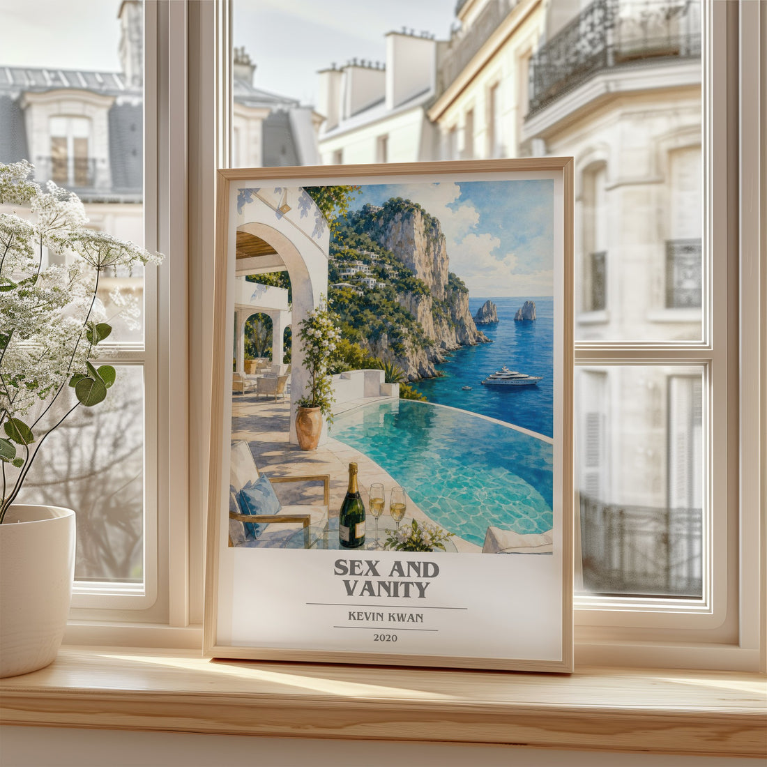 Sex and Vanity book cover poster colour and style options – Kevin Kwan book art