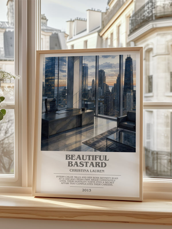 Beautiful Bastard bookish poster colour and style options – Christina Lauren book art