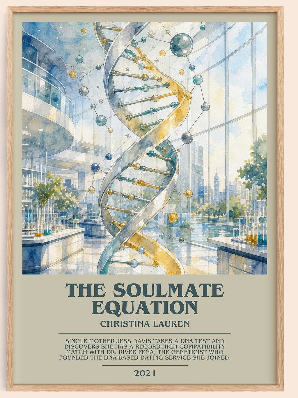 The Soulmate Equation bookish book poster by Christina Lauren – framed literary art print
