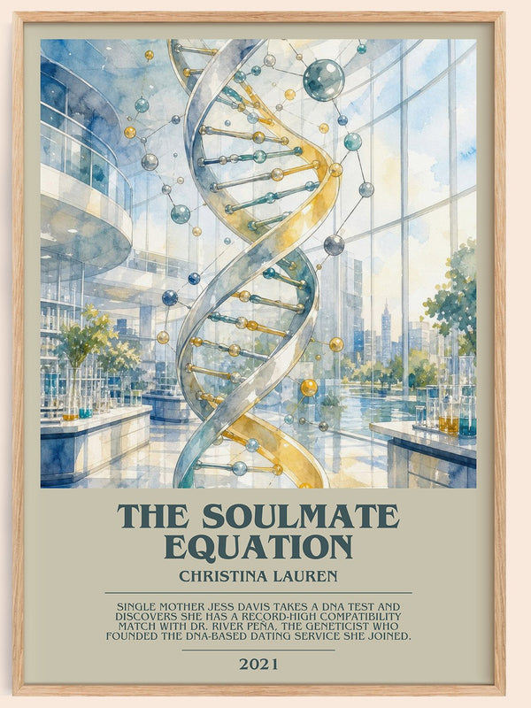 The Soulmate Equation bookish book poster by Christina Lauren – framed literary art print