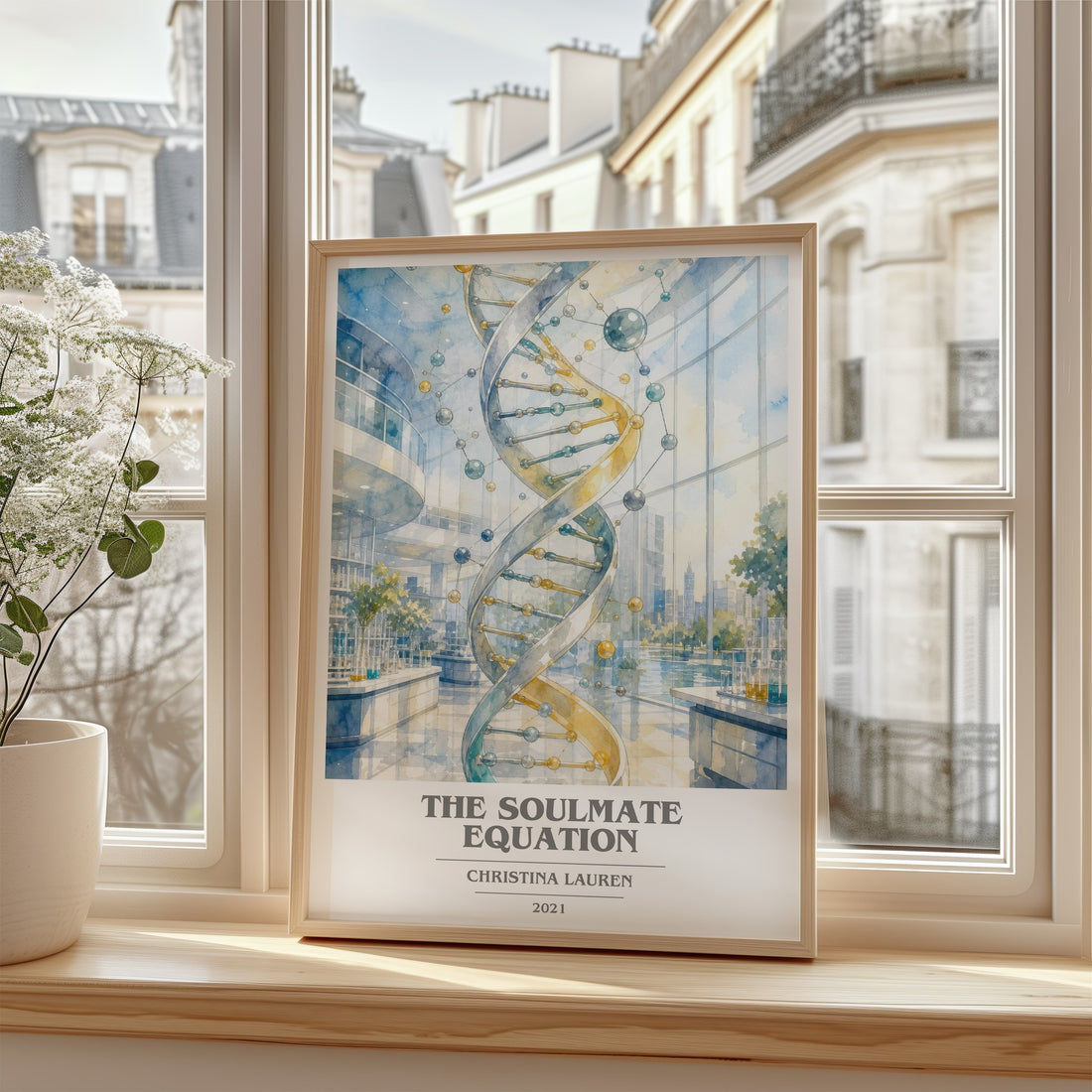 The Soulmate Equation book cover poster colour and style options – Christina Lauren book art (mockup)