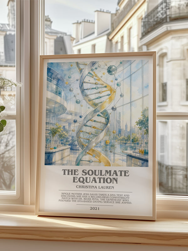 The Soulmate Equation bookish poster colour and style options – Christina Lauren book art