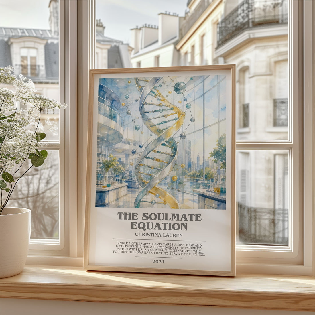 The Soulmate Equation bookish poster colour and style options – Christina Lauren book art (mockup)