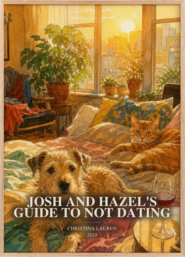 Josh and Hazel's Guide to Not Dating Book Watercolour Illustration by Christina Lauren