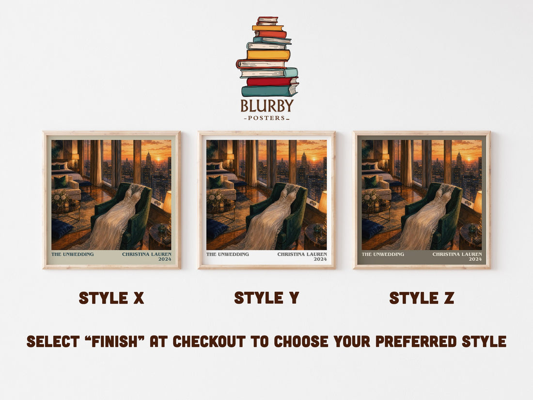 The Unwedding literary print in frame leaning in hallway – romance wall art (mockup)