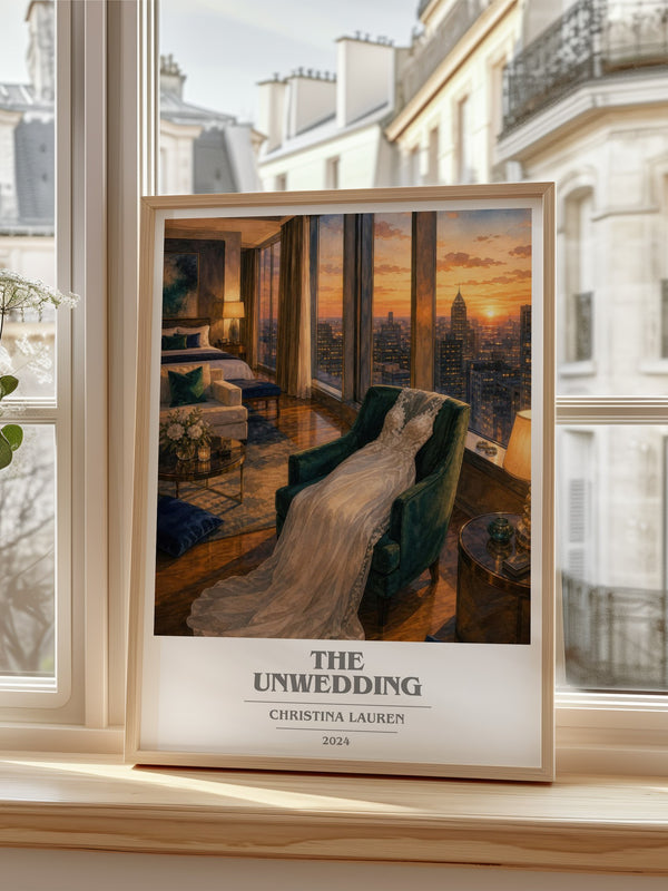 The Unwedding book cover poster colour and style options – Christina Lauren book art
