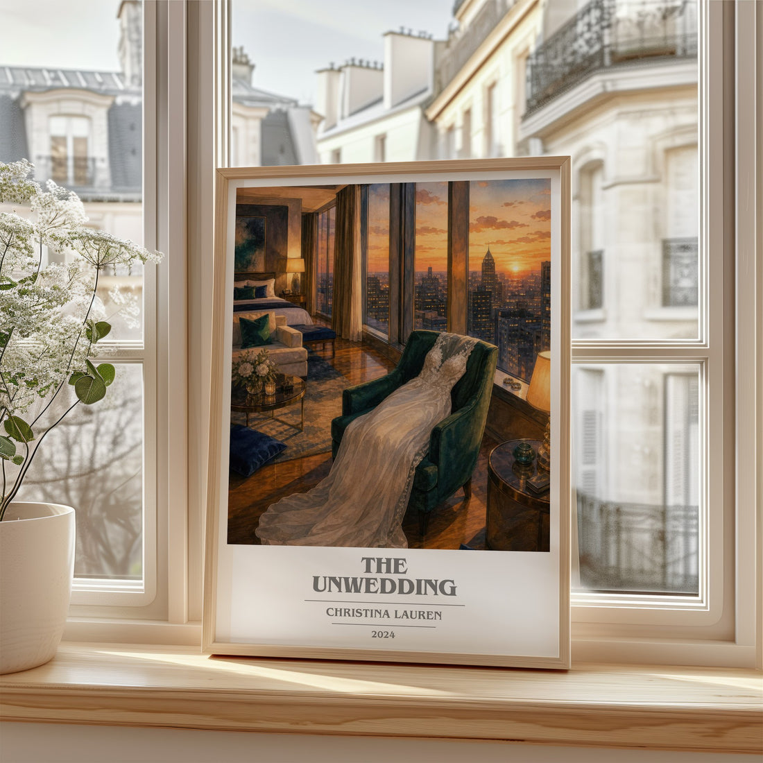The Unwedding book cover poster colour and style options – Christina Lauren book art (mockup)