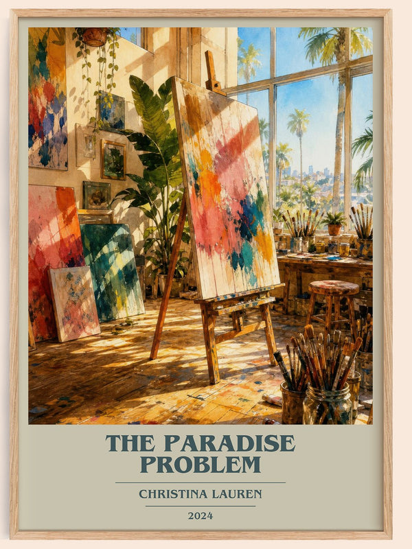 The Paradise Problem book cover book poster by Christina Lauren – framed literary art print