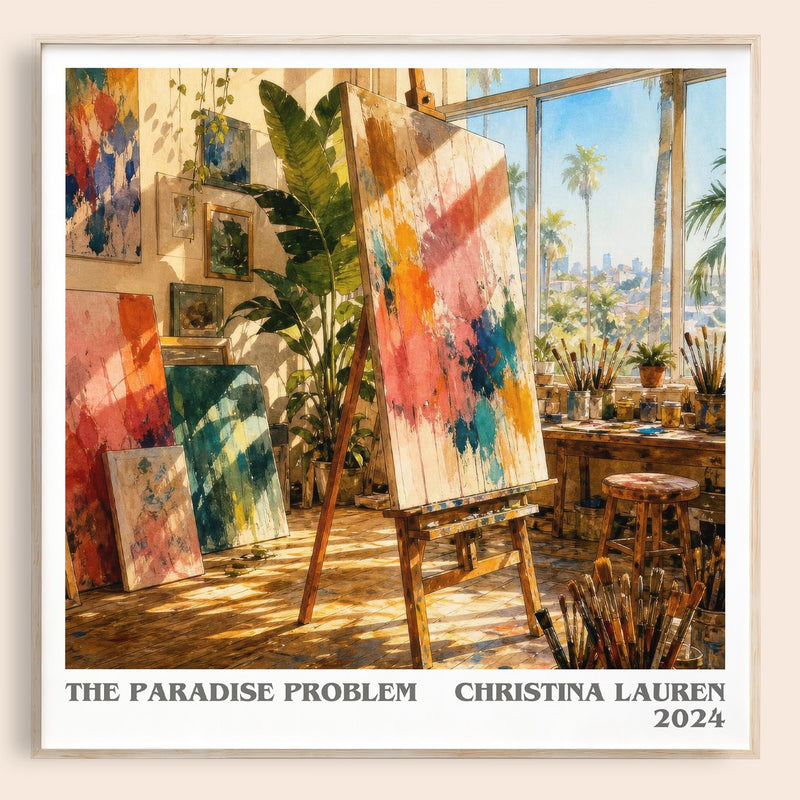 The Paradise Problem literary book poster by Christina Lauren – framed literary art print