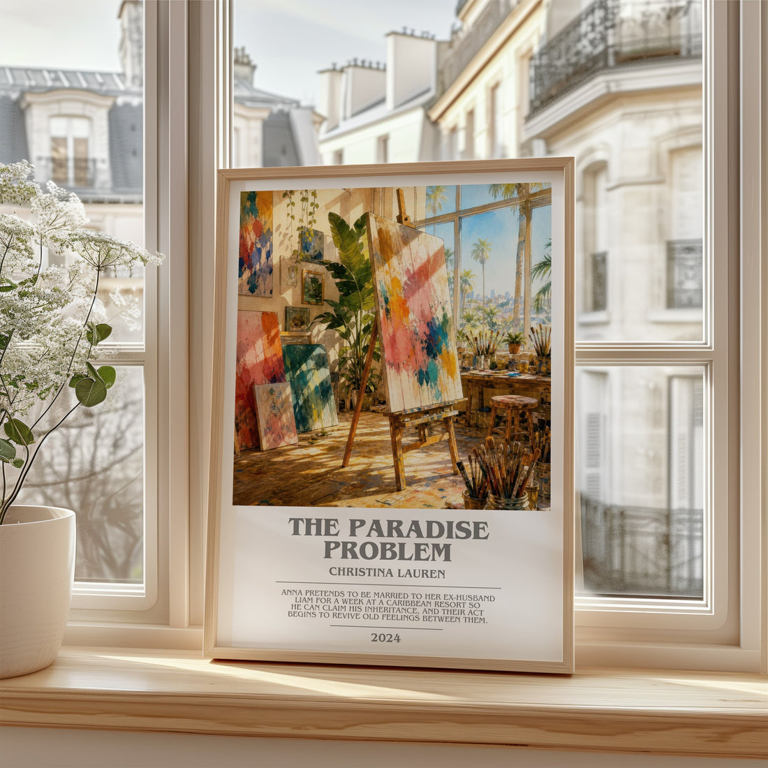 The Paradise Problem bookish poster colour and style options – Christina Lauren book art (mockup)
