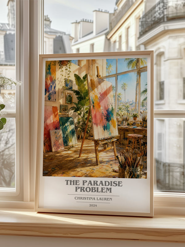The Paradise Problem book cover poster colour and style options – Christina Lauren book art
