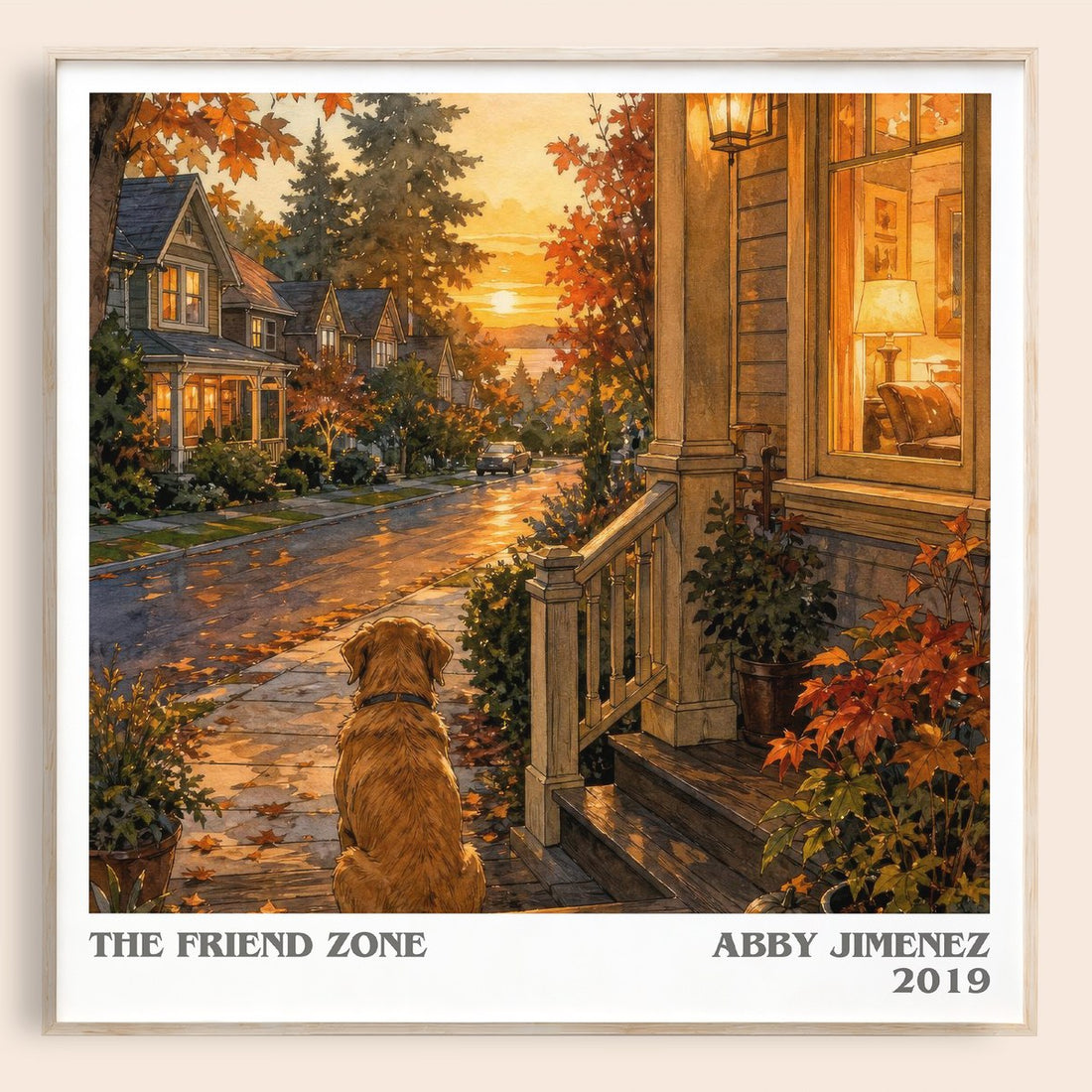The Friend Zone literary book poster by Abby Jimenez – framed literary art print