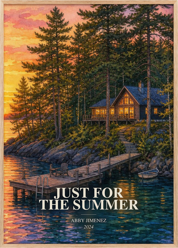 Just for the Summer Book Watercolour Illustration by Abby Jimenez