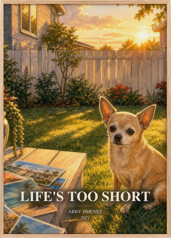 Life's Too Short Book Watercolour Illustration by Abby Jimenez
