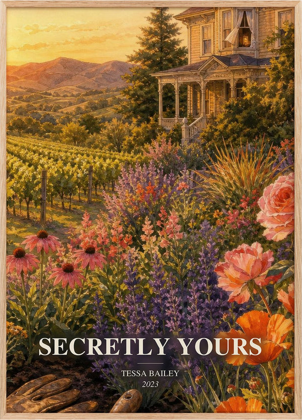 Secretly Yours Book Watercolour Illustration by Tessa Bailey