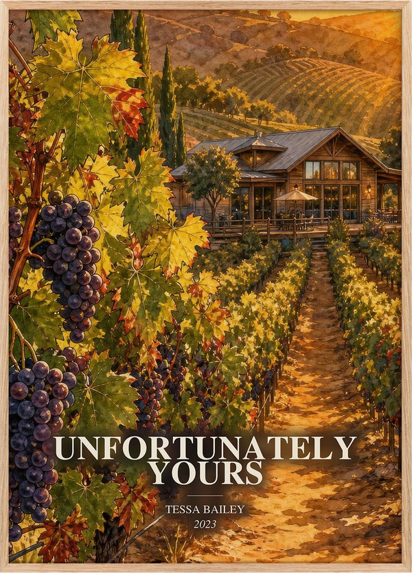 Unfortunately Yours Book Watercolour Illustration by Tessa Bailey