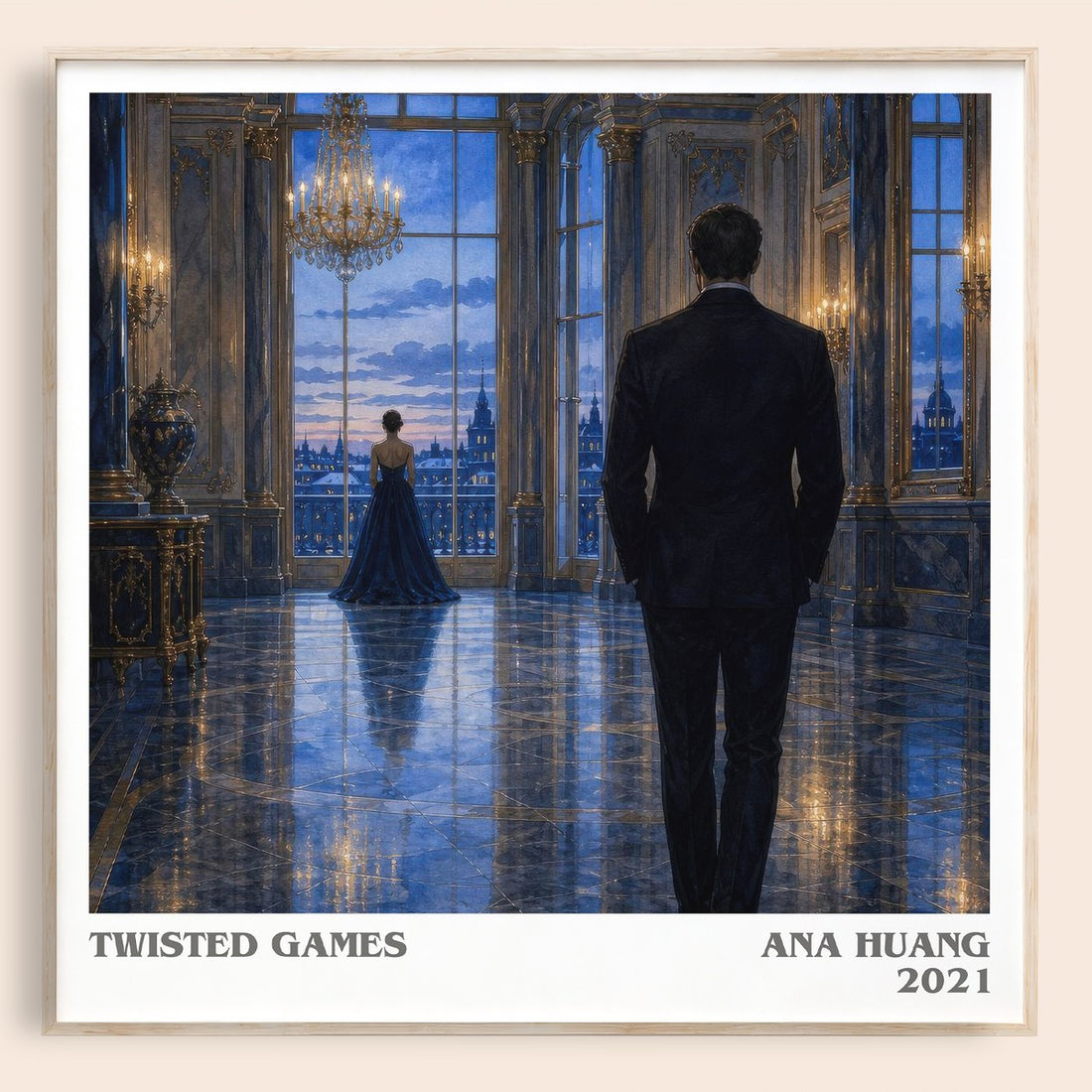 Twisted Games literary book poster by Ana Huang – framed literary art print