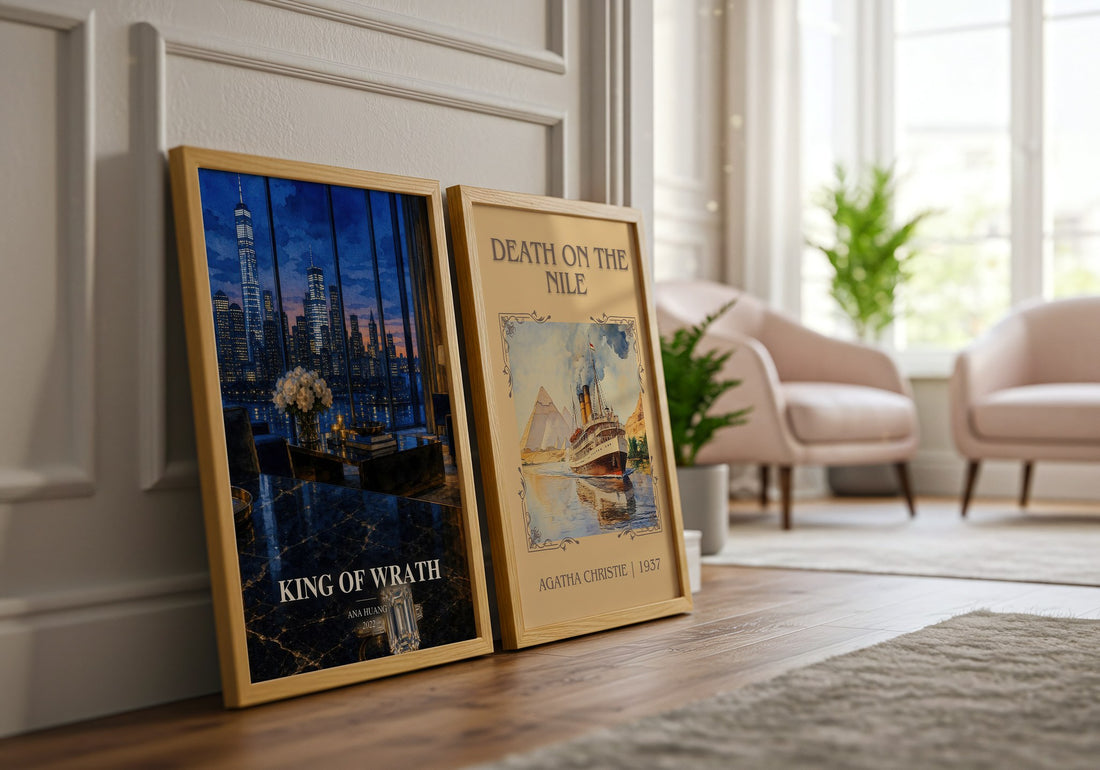 King of Wrath watercolour print framed by window – literary home decor