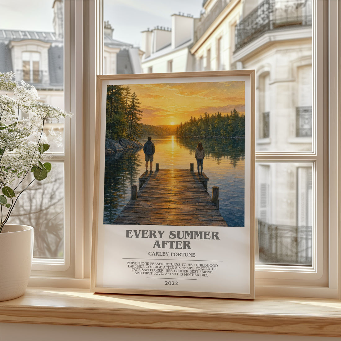 Every Summer After bookish poster colour and style options – Carley Fortune book art