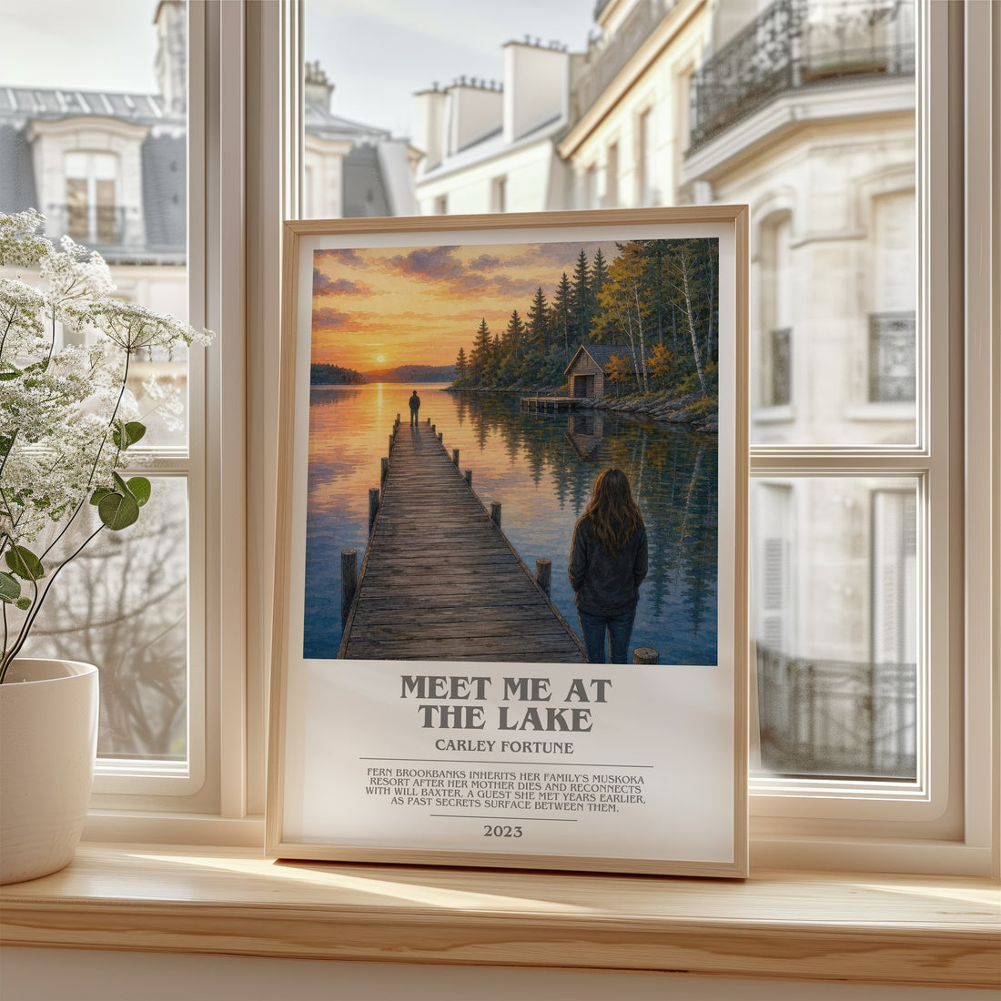 Meet Me at the Lake bookish poster colour and style options – Carley Fortune book art