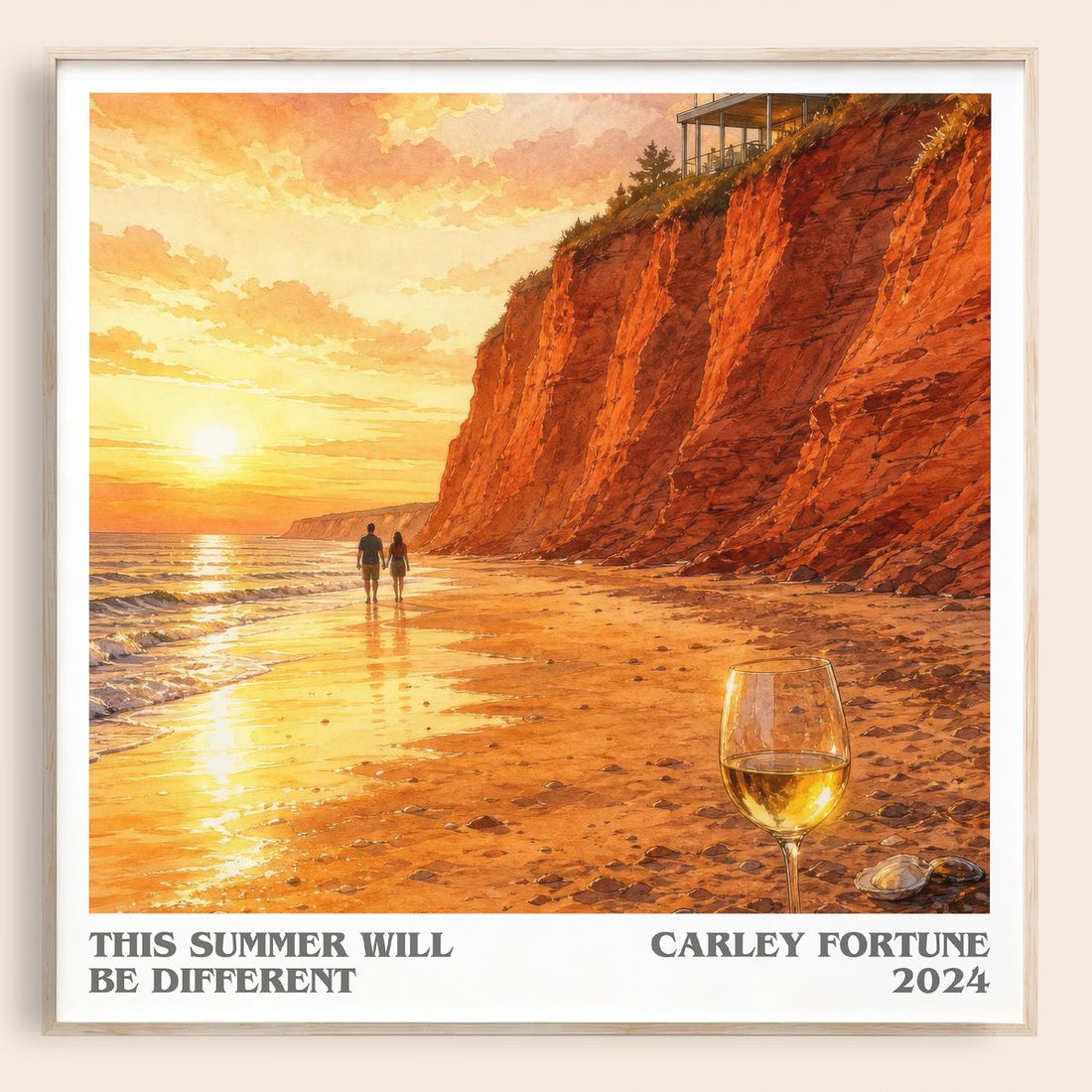 This Summer Will Be Different literary book poster by Carley Fortune – framed literary art print
