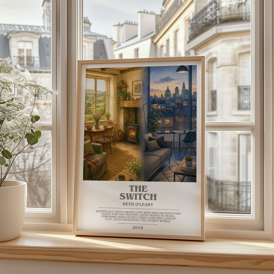 The Switch bookish poster colour and style options – Beth O'Leary book art