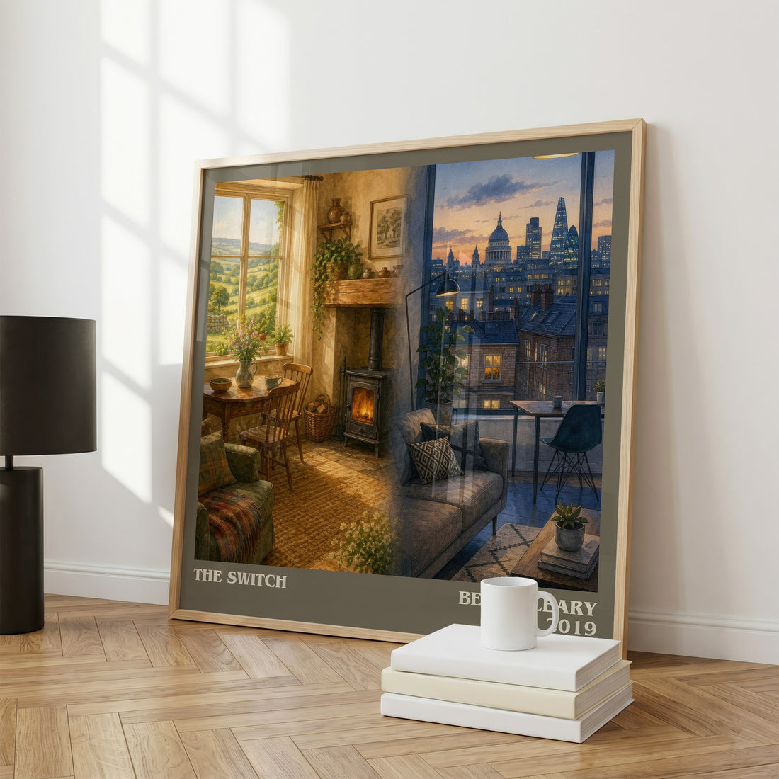 The Switch literary print framed by window – literary home decor
