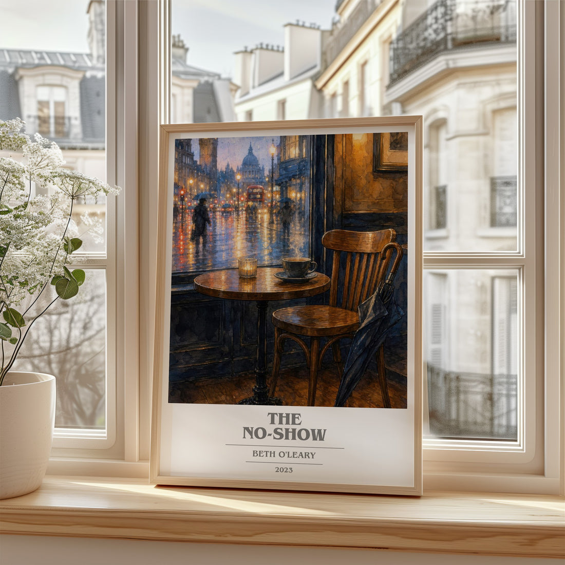 The No-Show book cover poster colour and style options – Beth O'Leary book art