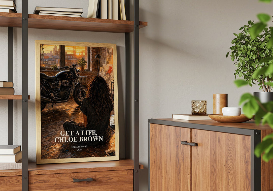Get a Life, Chloe Brown book watercolour illustration paper finish options – matte satin gloss