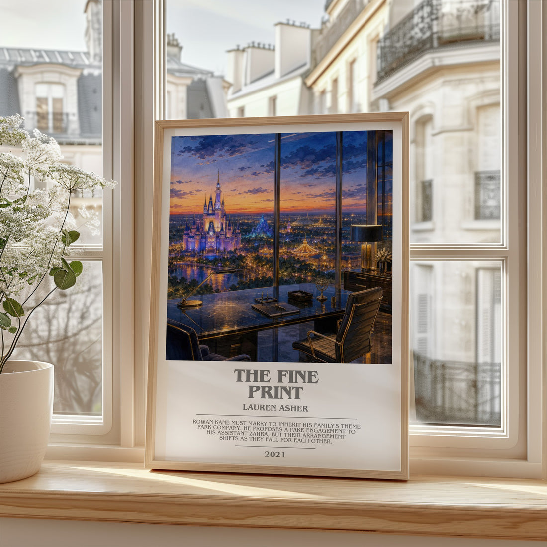 The Fine Print bookish poster colour and style options – Lauren Asher book art