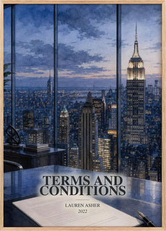 Terms and Conditions Book Watercolour Illustration by Lauren Asher
