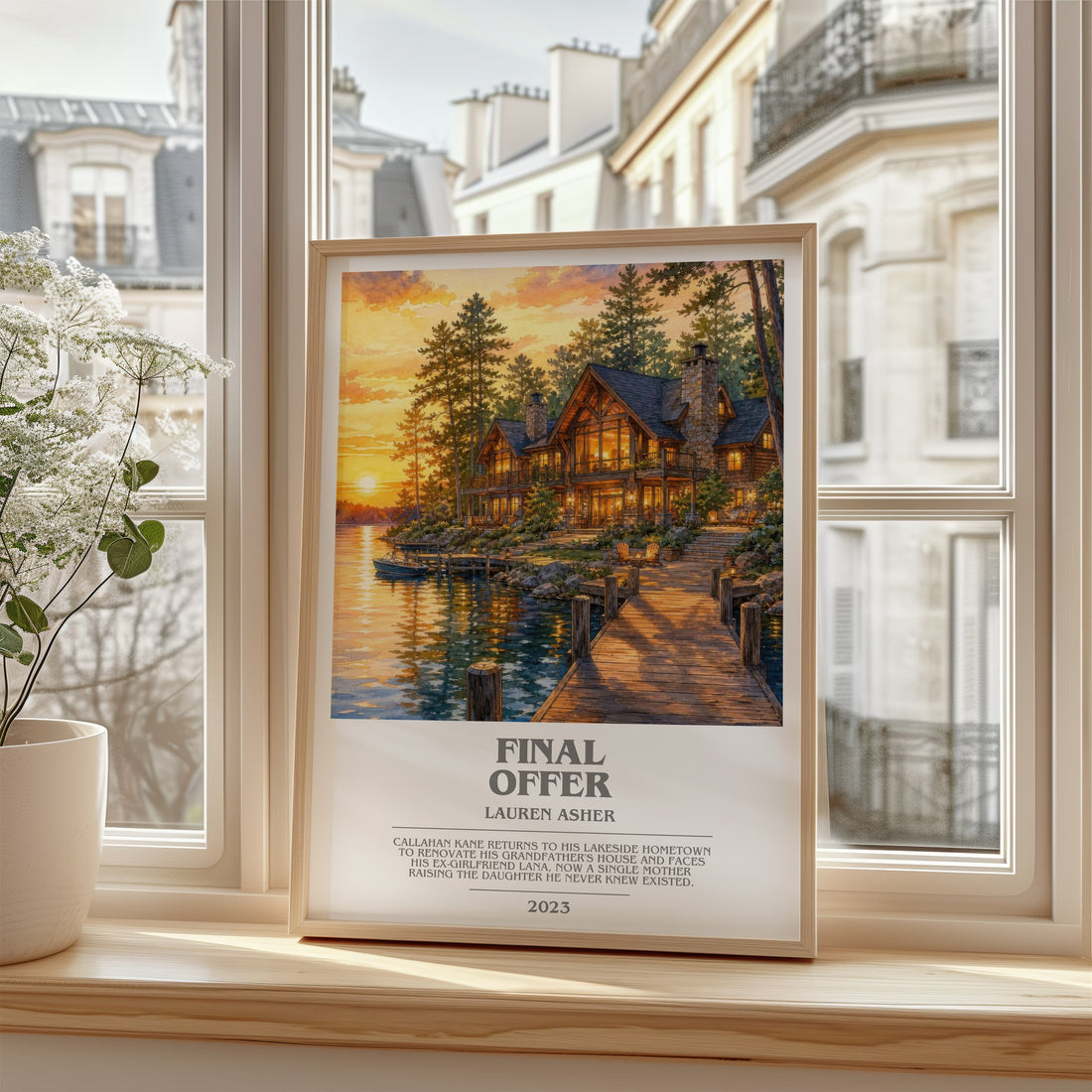 Final Offer bookish poster colour and style options – Lauren Asher book art