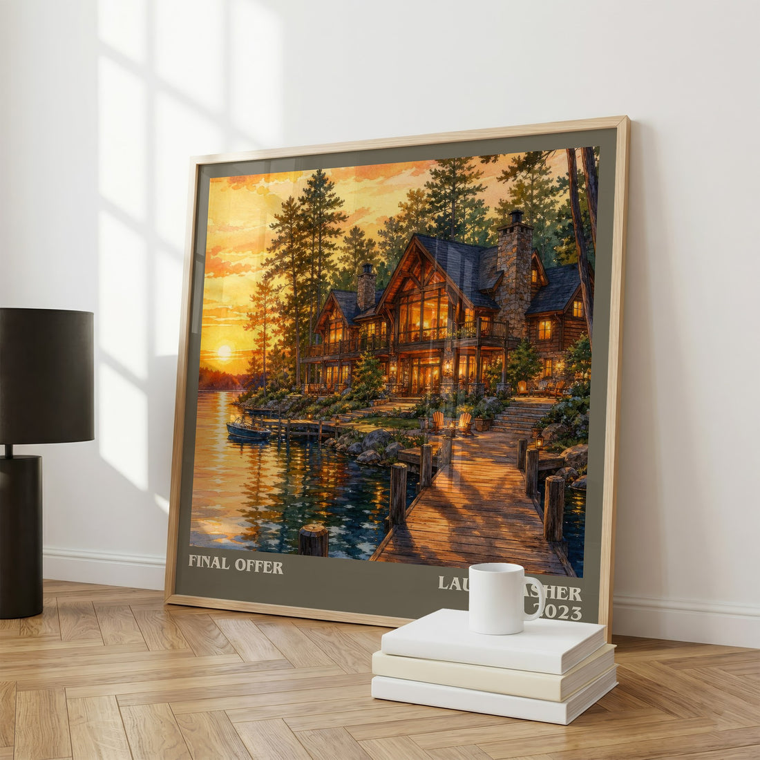 Final Offer literary print framed by window – literary home decor