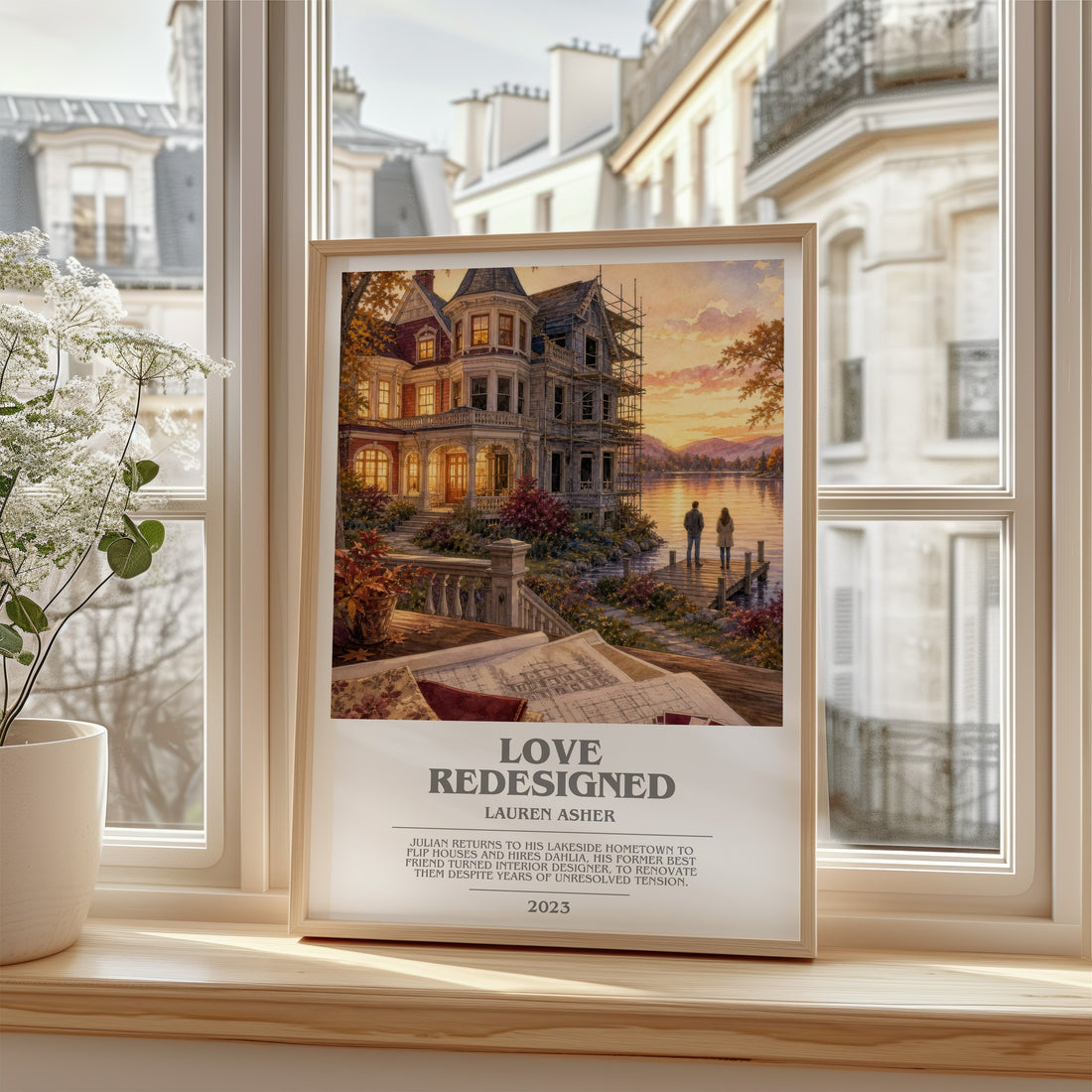 Love Redesigned bookish poster colour and style options – Lauren Asher book art